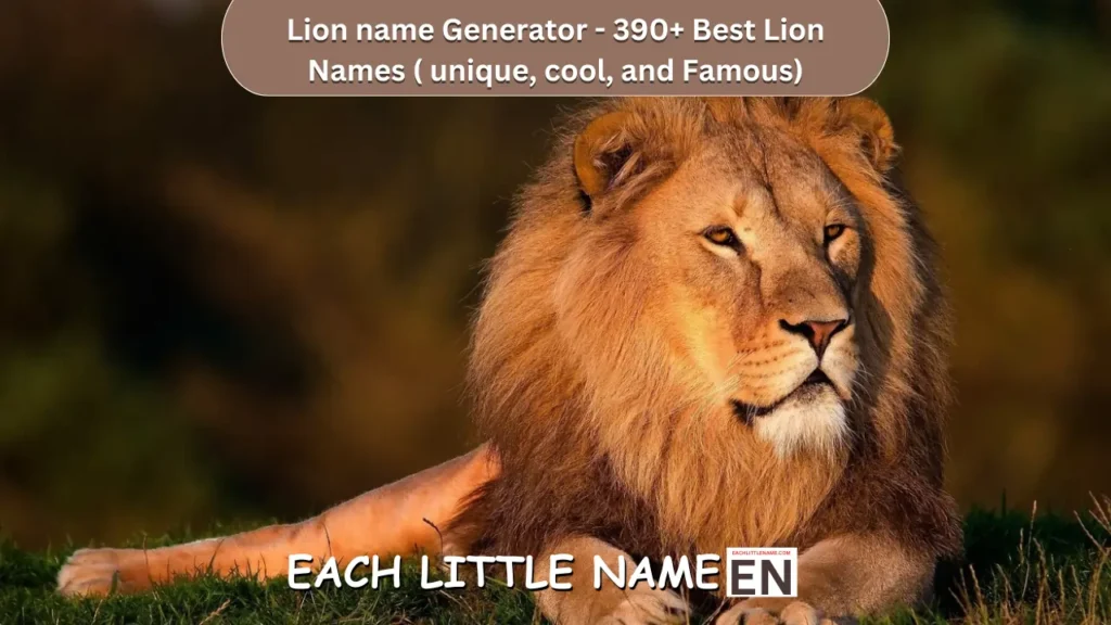 Lion names
